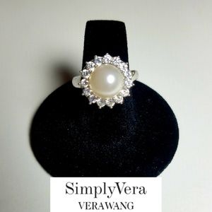 🥂BEAUTIFUL SIMPLY VERA PEARL/CZ RING